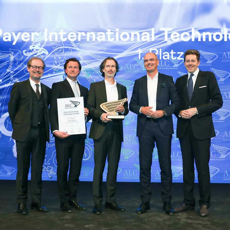 On this picture some of our management team members are shown at the Austrian Leading Companies in Vienna event holding the price for the first place.